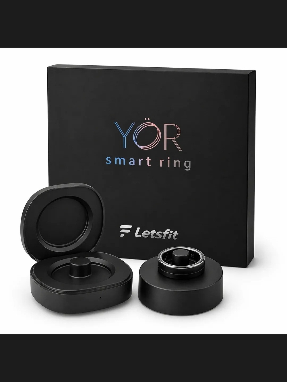 YÖR Smart Ring by Letsfit - Gun Metal Size 10